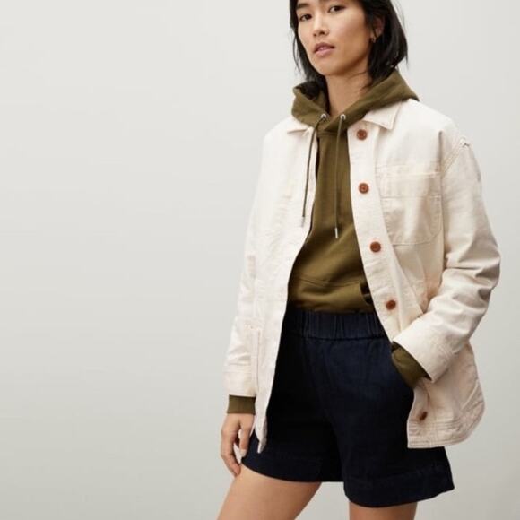 Everlane Jackets & Blazers - Everlane The Cinchable Chore Jacket Women's S Bone Inner Drawstring Pockets